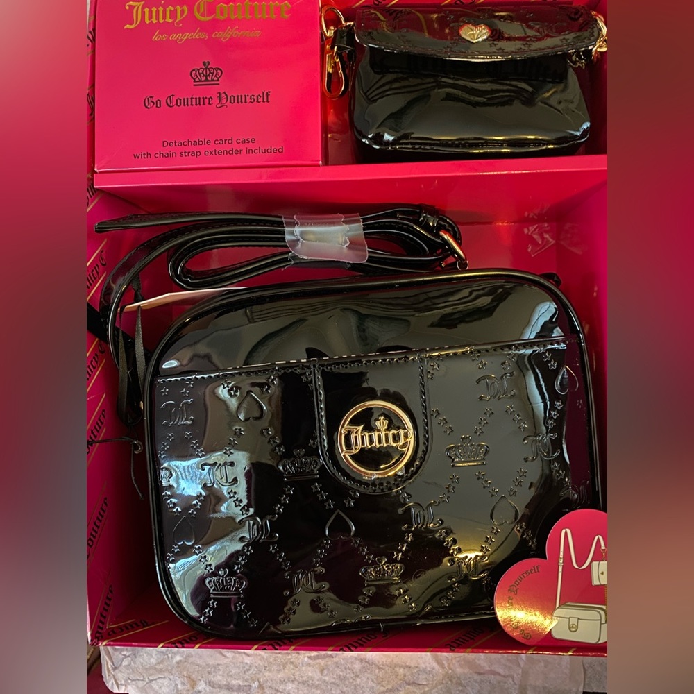 COPY - Juicy Couture 👑🖤 Crown licorice camera crossbody & coin purse ✨🖤  BRAND …